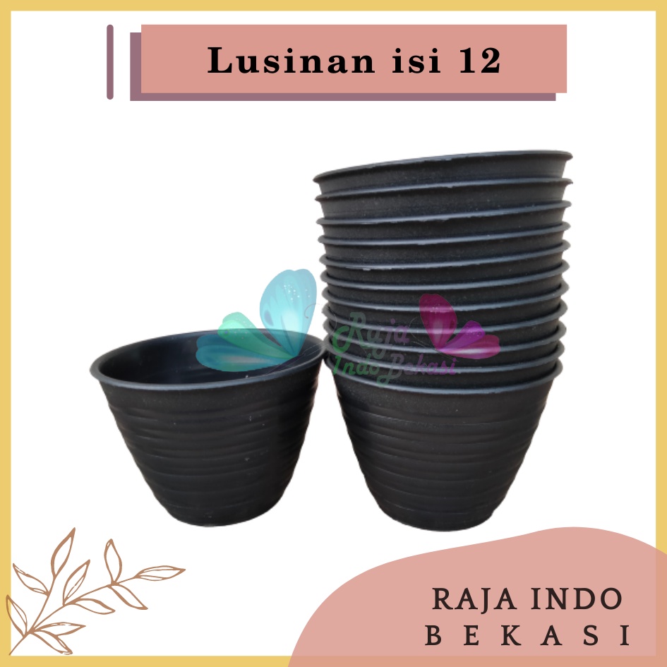 LUSINAN Pot Tawon 10 Hitam Pot Kecil Kaktus Gantung Hiasan Hidroponik Murah Pot Mini Minimalis Plastik Lucu 7 Cm Grosir - Lusinan Isi 12