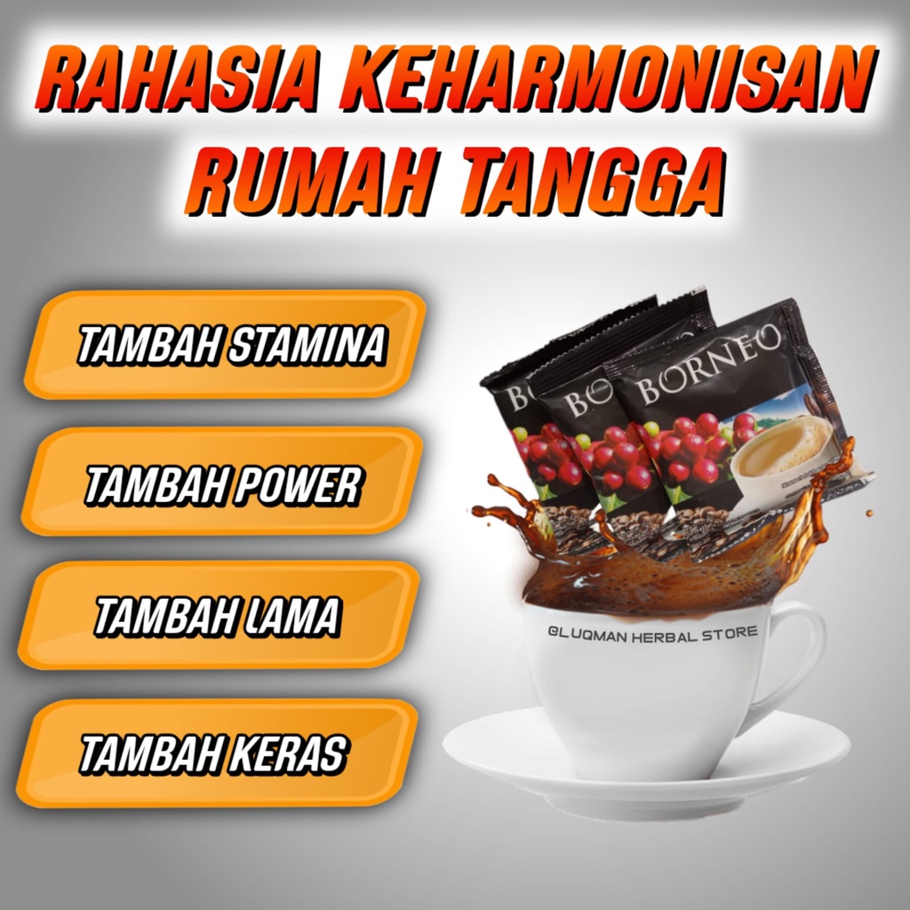 

Kopi Borneo Original Minuman Serbuk Kopi Gula & Krimer 1 sachet