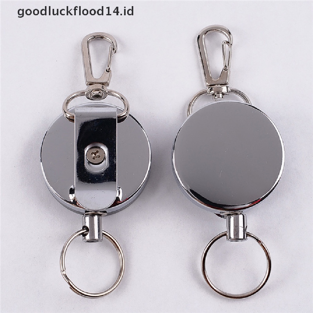 [OOID] Anti Lost Resilience Steel Wire Elastic Key Chain Recoil Sporty Alarm Key Rings  ID