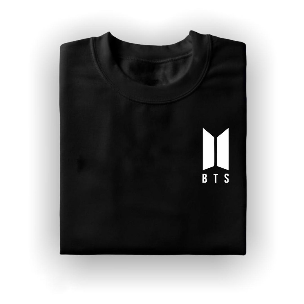 TSHIRT KAOS BAJU PRIA WANITA TULISAN BTS LOGO ARMY KOREA KPOP KOREAN MURAH