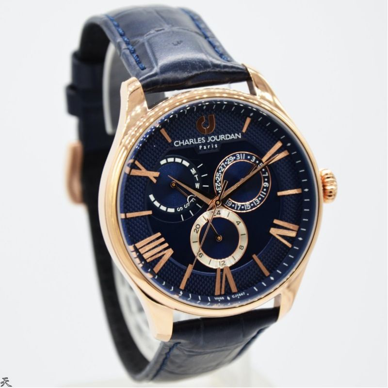 Jam Tangan Pria Charles Jourdan CJ 1047 Leather Kulit Original Murah