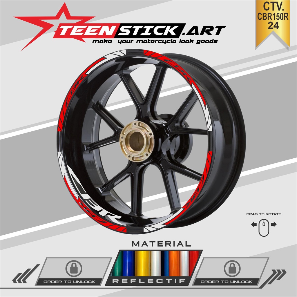 CUTTING STICKER VELG CBR 150R 24