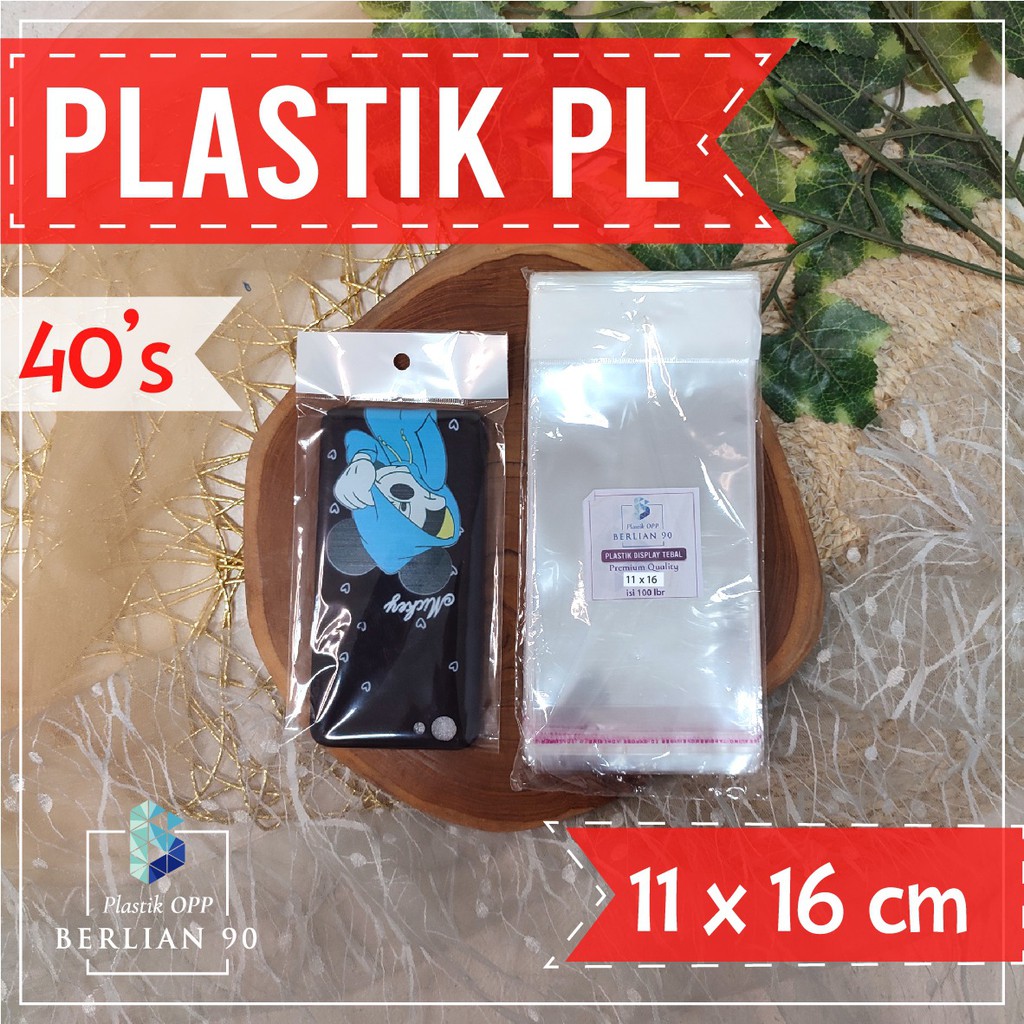 Plastik OPP Display 11 x 16 cm Tebal Premium 40s Micron / Plastik OPP Perlize 11x16 isi 100 Lembar