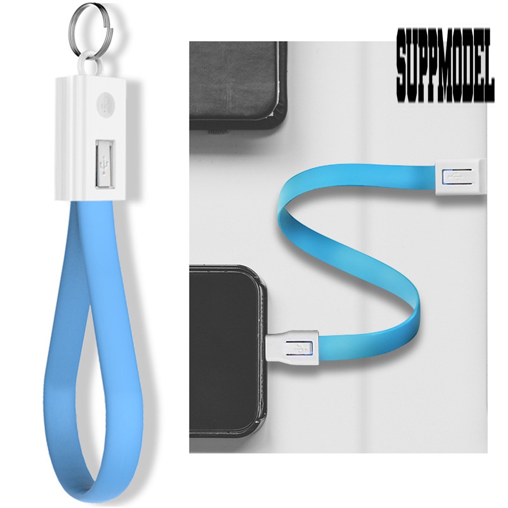 Suppmodel Gantungan Kunci Kabel Data / Charger Micro USB / Tipe C Untuk Android / iPhone