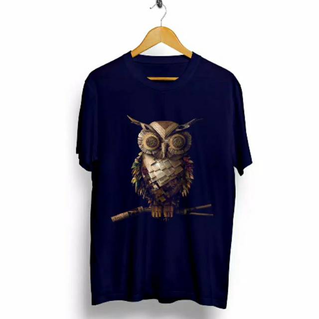 Fourfashion Kaos Pria Kaos Distro Bicycle OWL PAPER NavyBlue CN694