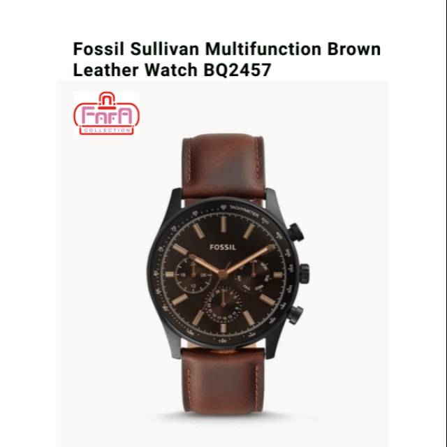 Fossil Sullivan Multifunction Brown Leather Watch BQ2457