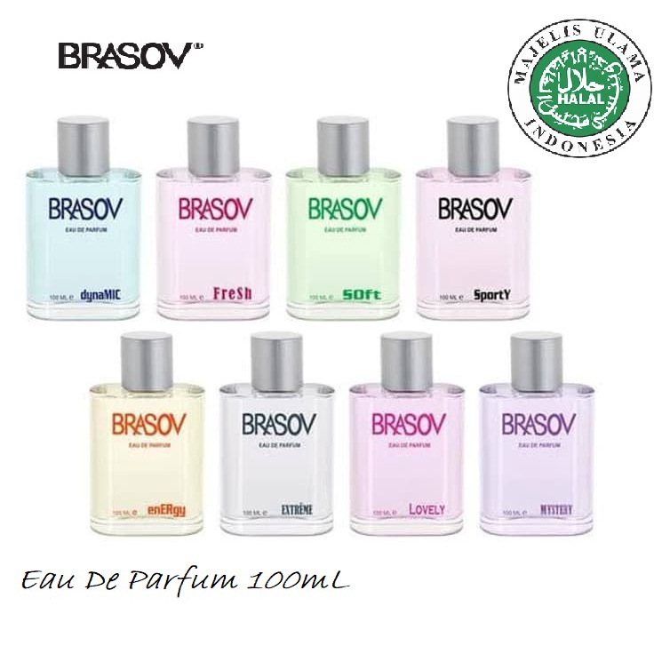 BRASOV (BPOM) Eau De Parfum 100ml Original Halal EDP brasov besar minyak wangi tubuh (VH)