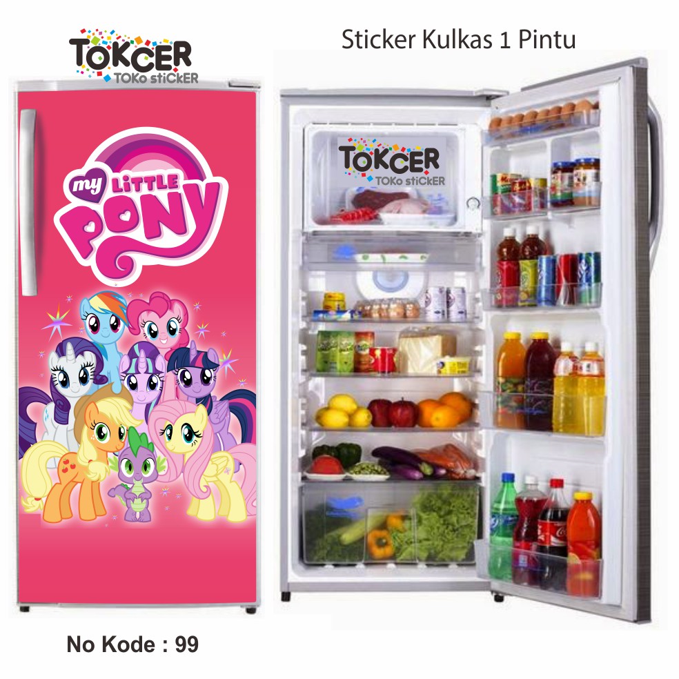 Stiker Kulkas 1 Pintu dan 2 Pintu MY LITTLE PONY