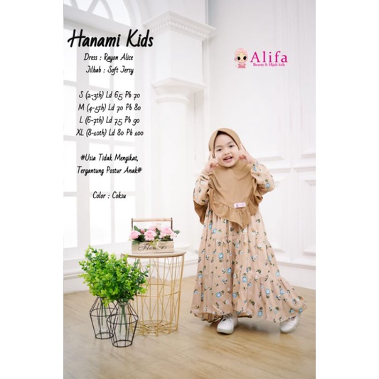 Hanami Dress set kids Alifa Beauty & Hijab Kids