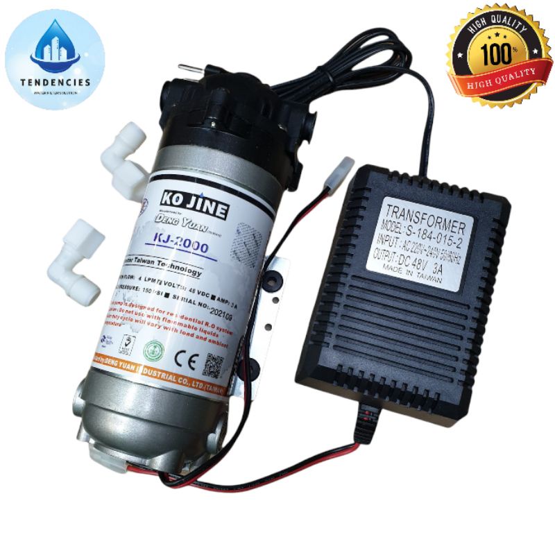 Pompa RO Booster Deng Yuan Ko Jine 48V + Adaptor / POMPA RO KO JINE (KJ-2000) 48V