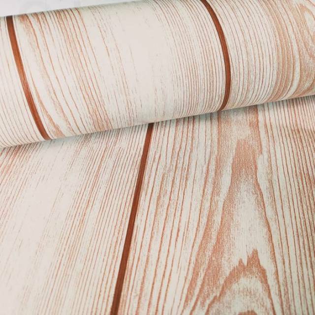 Wallpaper Dinding Motif Kayu Serat Muda Ukuran Panjang 10Meter x Lebar 45CM