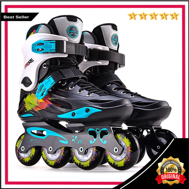 Bebas Iman M1 Sepatu Dewasa Inline Roda Pria  Wanita Profesional Sepatu Roda Datar Bunga Skating Dew