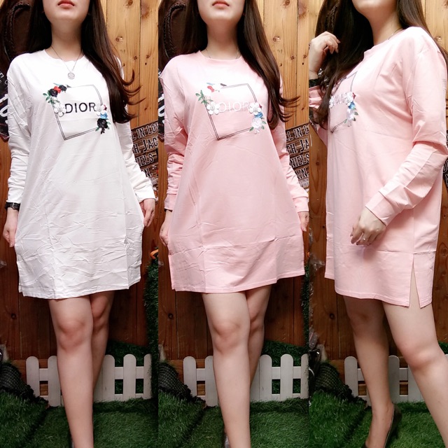 TUNIC DRESS DI0R FRAME BIGSIZE IMPORT 910