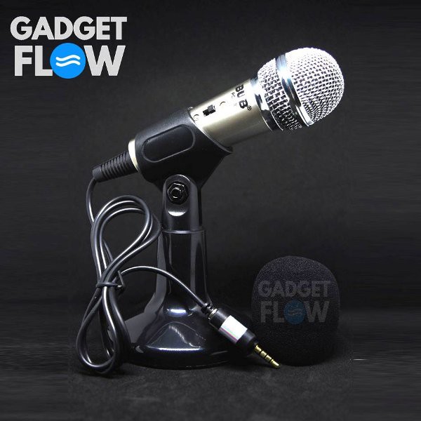 Microphone Mic Condenser Smartphone - PC with Holder Stand terbaru