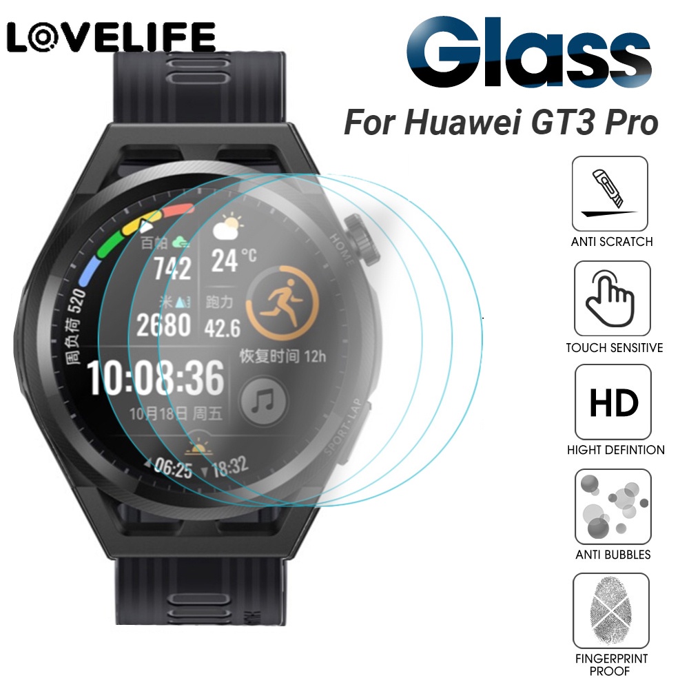 Pelindung Layar Tempered Glass HD Transparan Untuk Huawei Watch GT3 Pro