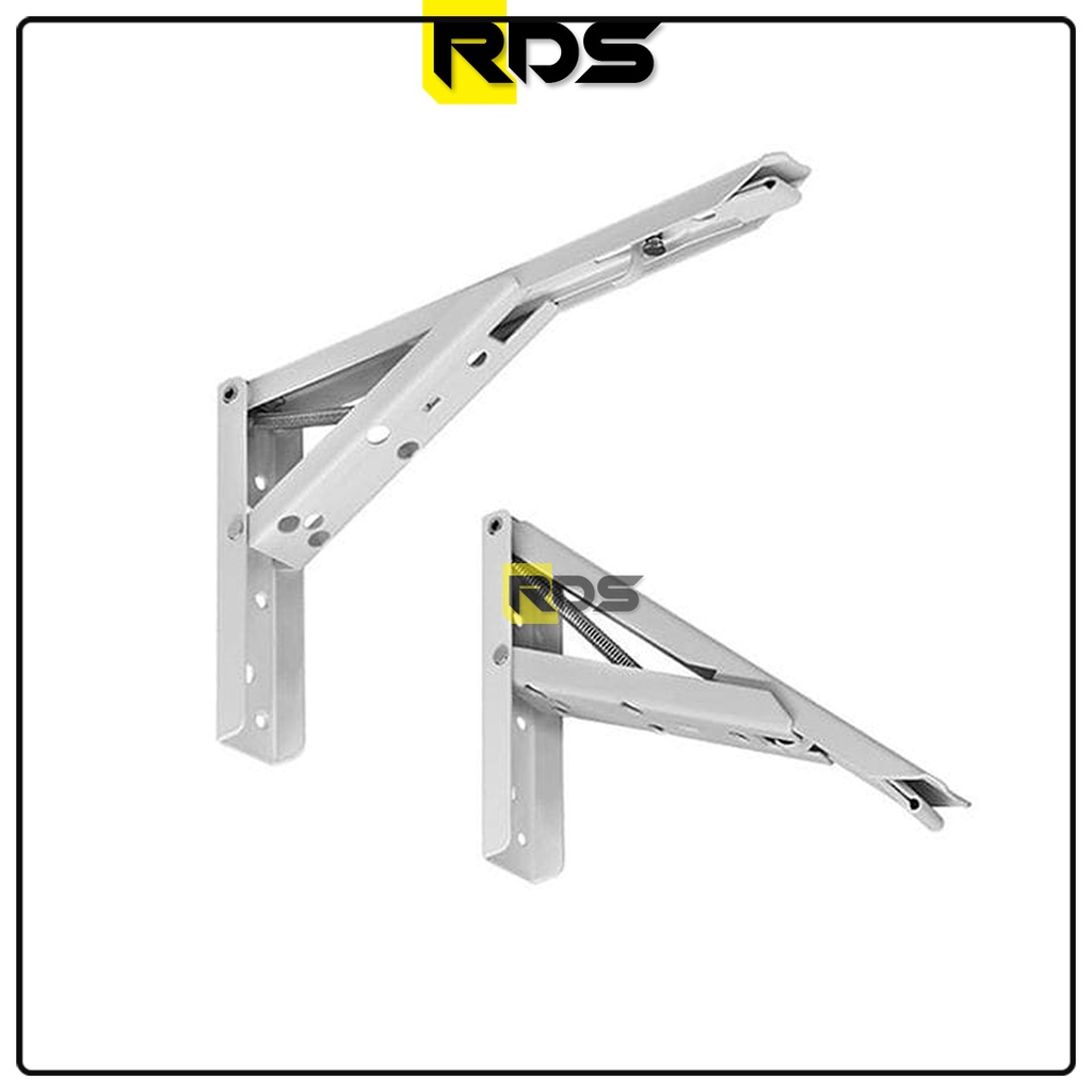 Siku Lipat Meja Dinding Besi Bracket Engsel Lipat 30cm Ambalan Penyangga Papan