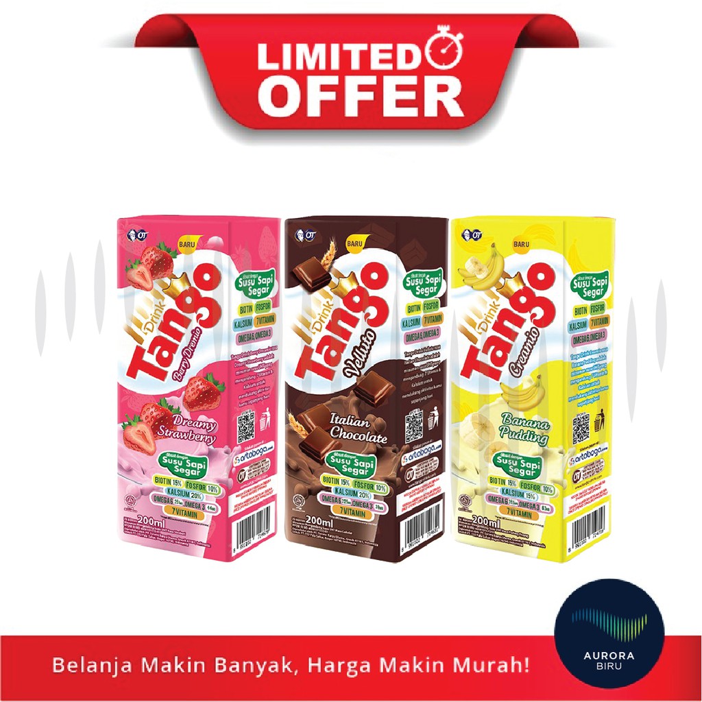 

[LIMITED OFFER] TANGO DRINK Susu Sapi Segar UHT #JADIJUARA 200 ml