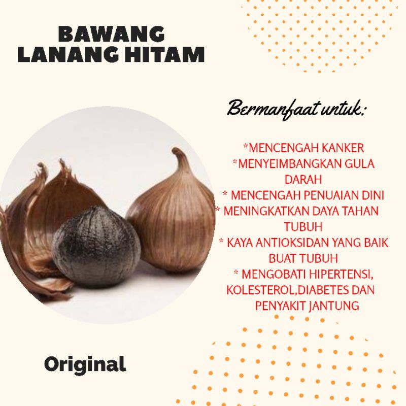 BLACK GARLIC Bawang Lanang Hitam