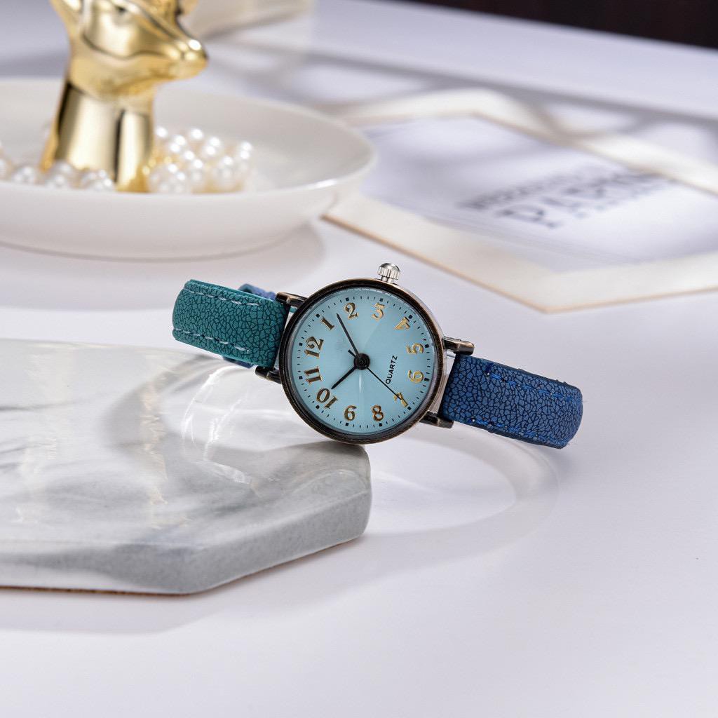 ✅Grosir Jam Senen - Jam Tangan Analog Retro Wanita Pria Unisex Model Bulat Jam Tangan 2 warna Impor grosir