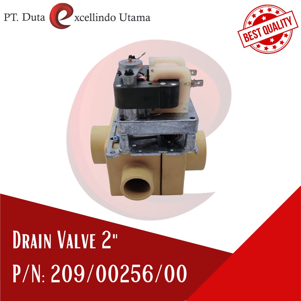Drain Valve 2" NO 90 Degree C 230V / 50-60 Hz With Mounting Holes Depend O-Drain