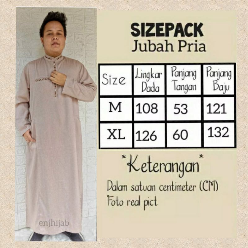 Baju Koko Jubah / Gamis Pria Muslim / Koko Dewasa Lengan Panjang Katun Madinah