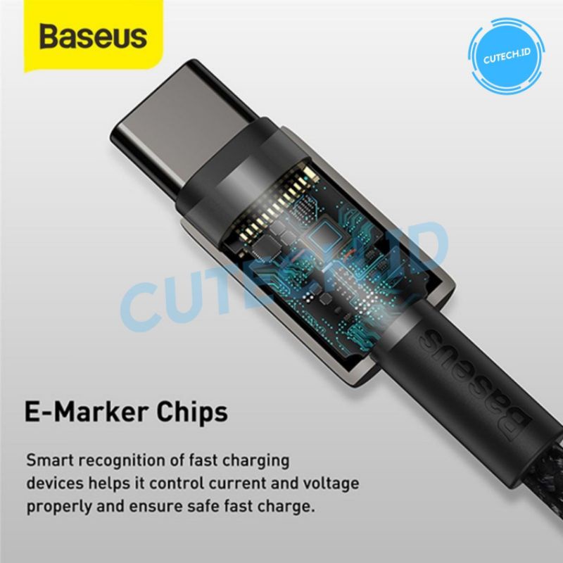 BASEUS KABEL DATA TYPE C TO TYPE C FAST CHARGE PD QUICK CHARGE 4.0 100W