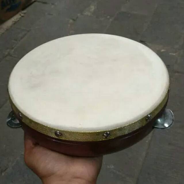 REBANA ECREK DIAMETER 22 CM BAHAN KULIT KAMBING ALAT QOSIDAH