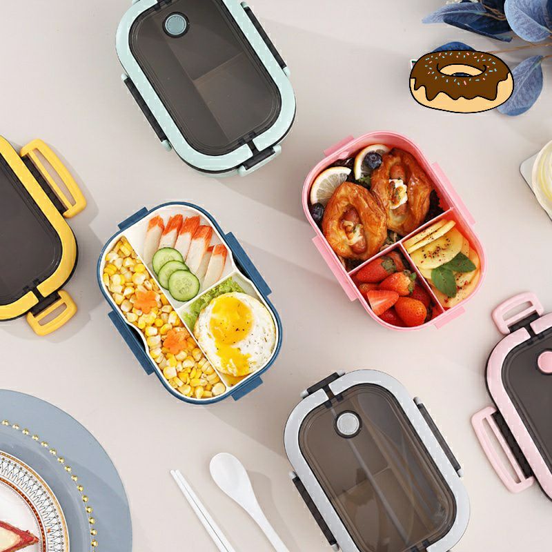 ~ PIYOSHI08 ~ Kotak Tempat Makan Lunch Box Transparant Bento - Bpa free  Dengan Lubang Udara PD125