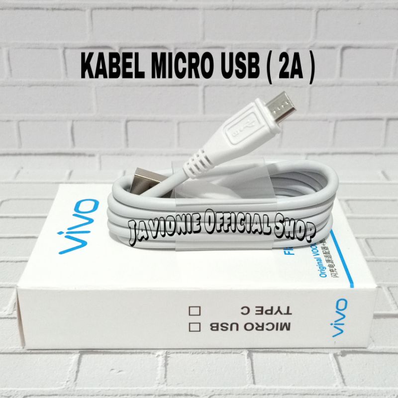 Kabel Data Charger VIVO Original 2A MICRO USB Y71 Y81 Y83 Y91 Y91C Y93 Y95 Fast Charging