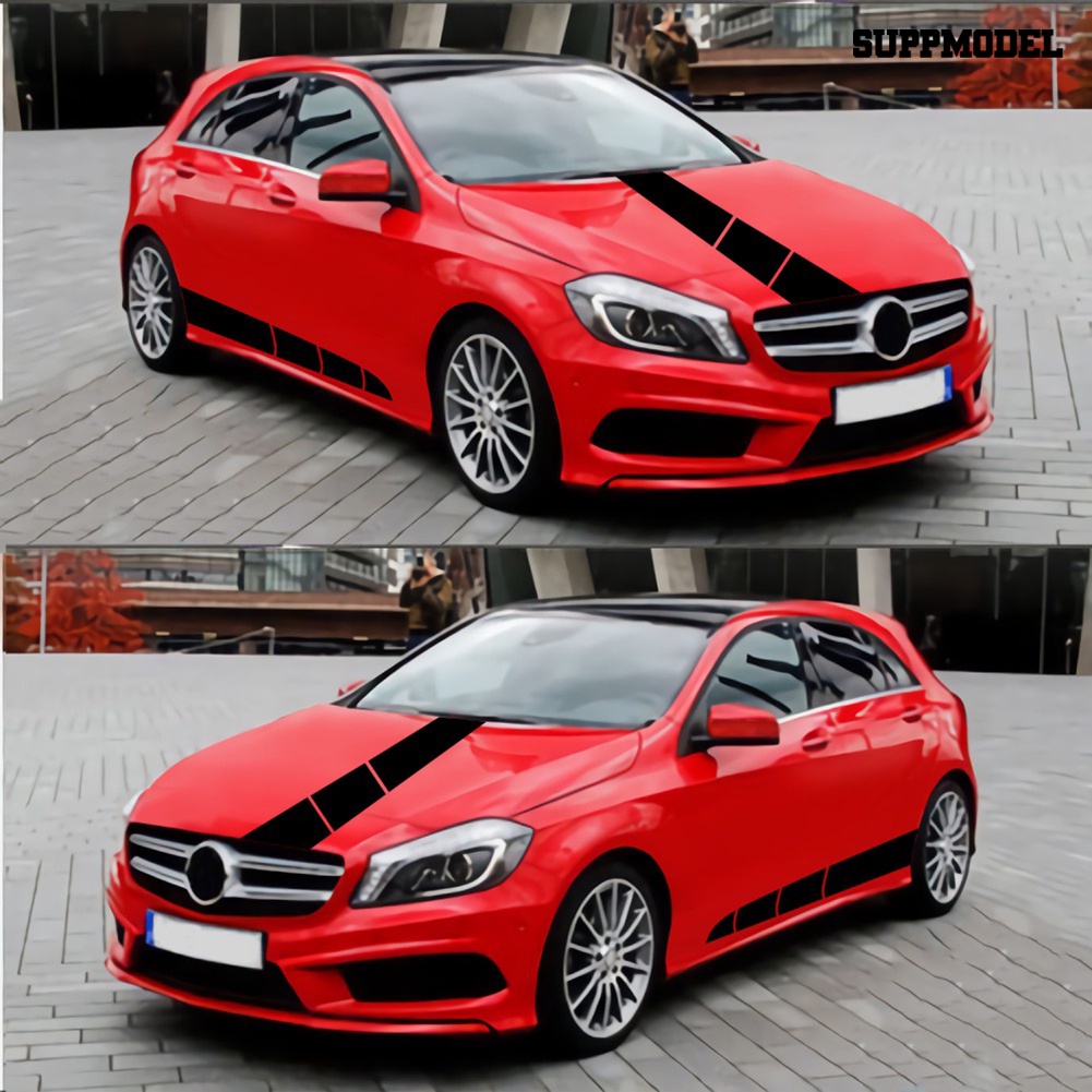 3pcs / Set D-1057 Stiker Strip Dekorasi Eksterior Mesin Mobil