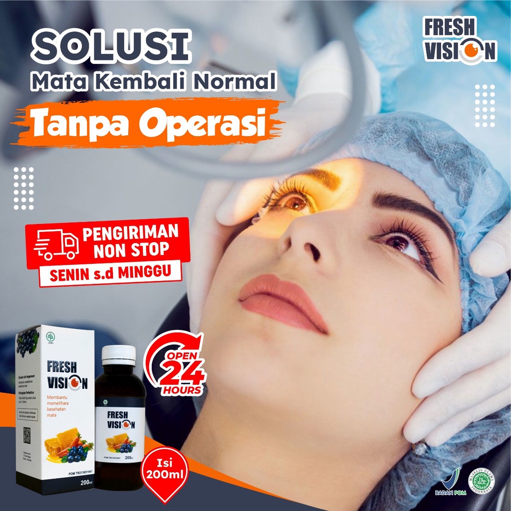 Fresh Vision - Original Multivitamin Madu Solusi Kurangi Mata Minus Mines Gatal Kemerahan &amp; Cegah Katarak 200ml