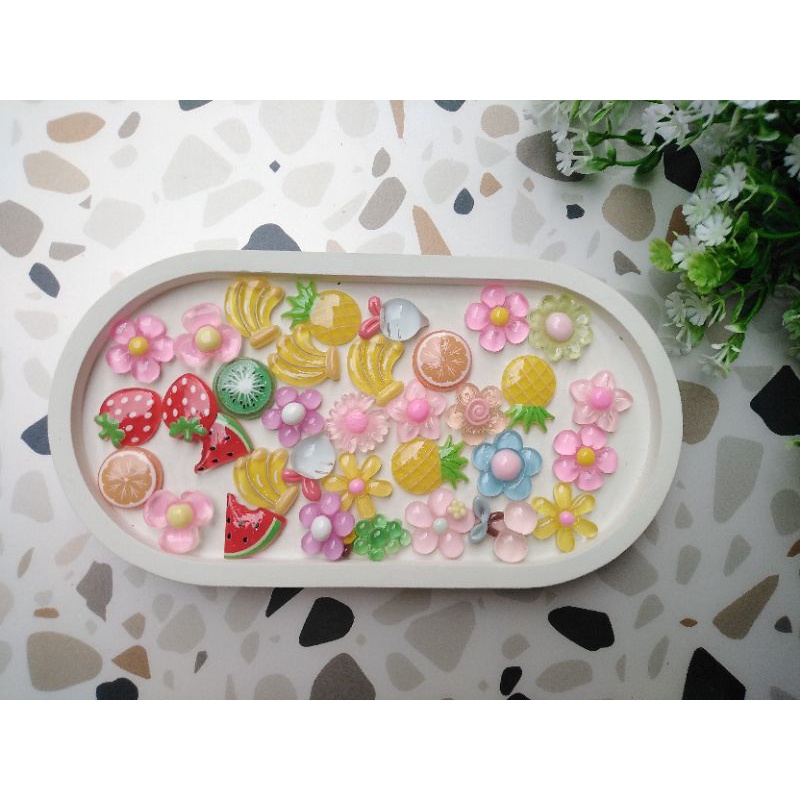 Cute resin / clay cupcake candy ice cream &amp; fruit flower/ christmas 25 / 50 pcs