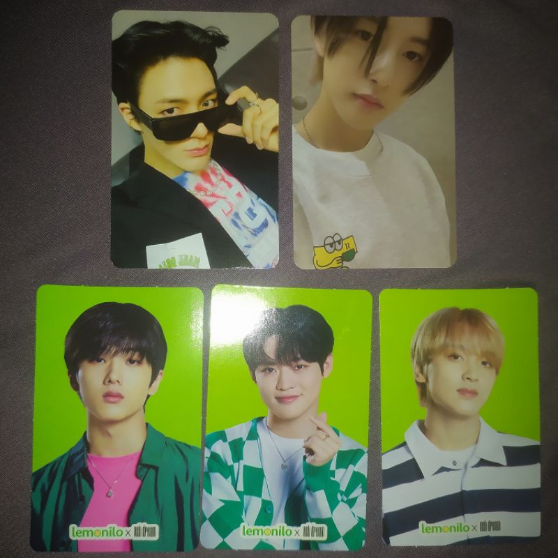 Photocard NCT Official, Photocard Jeno Agent, Renjun Cafe, Pc Lemonilo Haechan Jisung Chenle