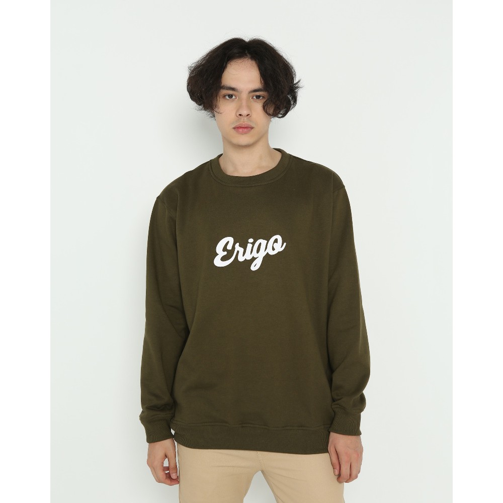 Baju Kaos Jacket Hoodie Flanel Erigo Sweatshirt Helina Olive Original Keren