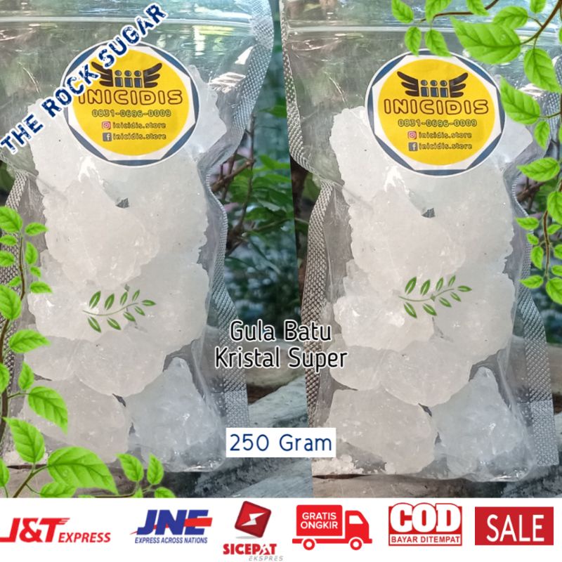 

Terlaris Termurah Gula Batu Putih Kristal Gula Batu Asli Murah The Rock Sugar Kemasan 250 gram