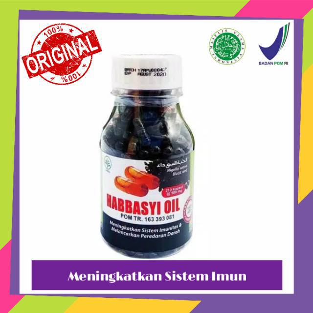 Habbasyi Oil Minyak Habbatusauda isi 210 - Kapsul Minyak Jinten Hitam