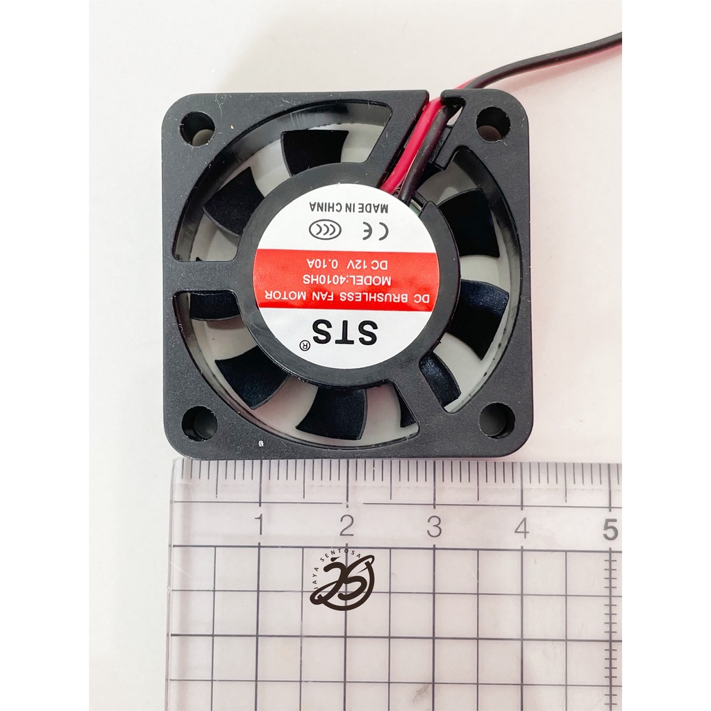 FAN DC 12V 4cm KIPAS DC 4x4cm BRUSHLESS FAN TEBAL COOLING EXHAUST 4cm KIPAS PENDINGIN 40mm 4 x 4cm 0.10A