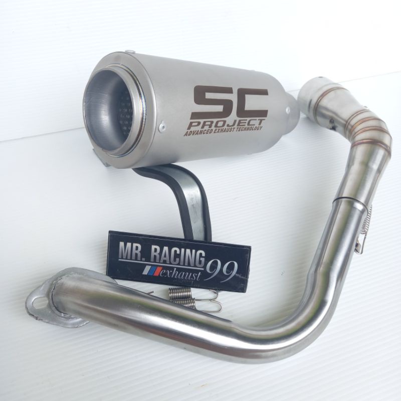 Knalpot  SC PROJECT Sandblass Beat110 - Beat Street - Mio Sporty J GT SOUL - Spin - Nex - Genio - Sc