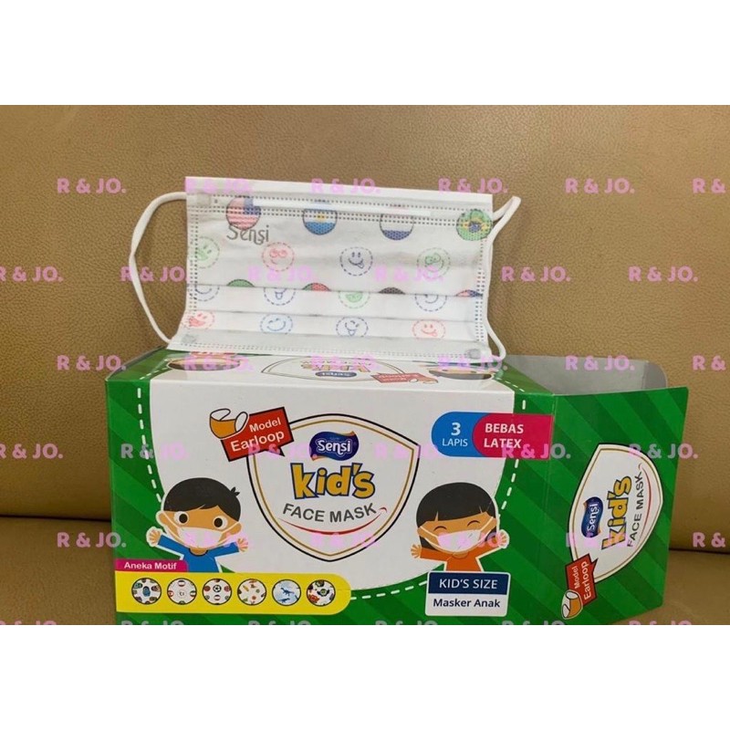 MASKER SENSI ANAK EARLOOP ISI 40 pcs