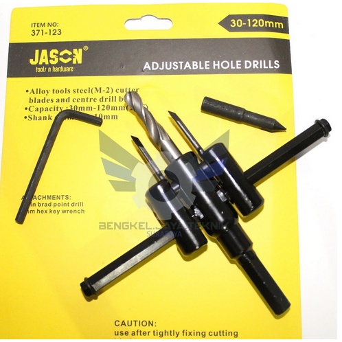 Mata Bor Kayu / Adjustable Circle Hole Cutter JASON (371-123)