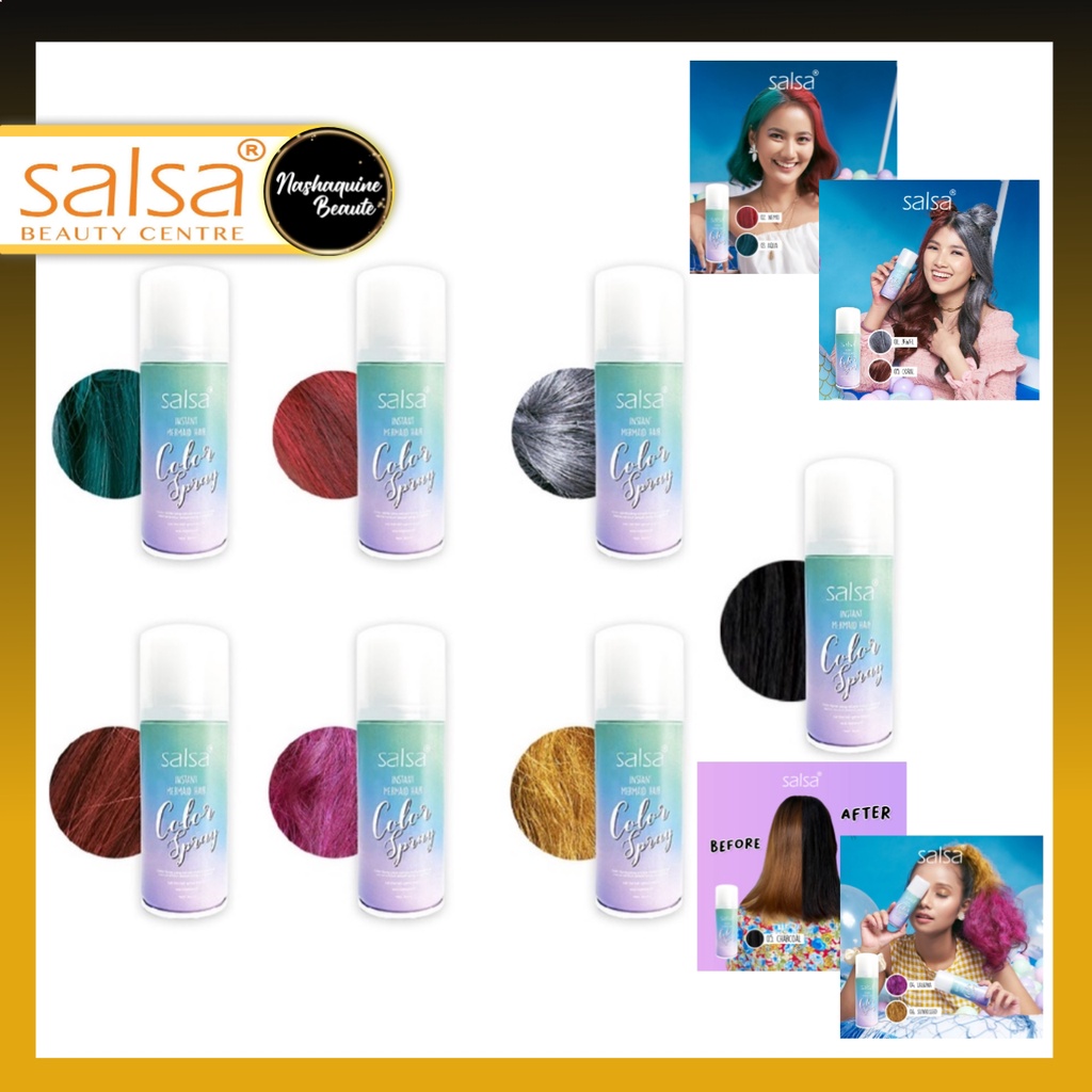 SALSA Instant Mermaid Hair Color Spray - Semir Rambut Instant Original BPOM