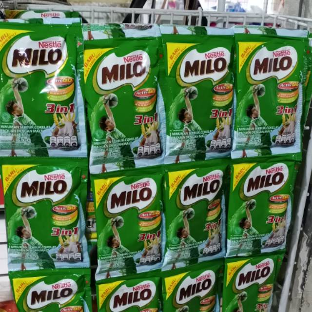 

MILO 3 in 1 RENTENG minuman serbuk coklat isi 10