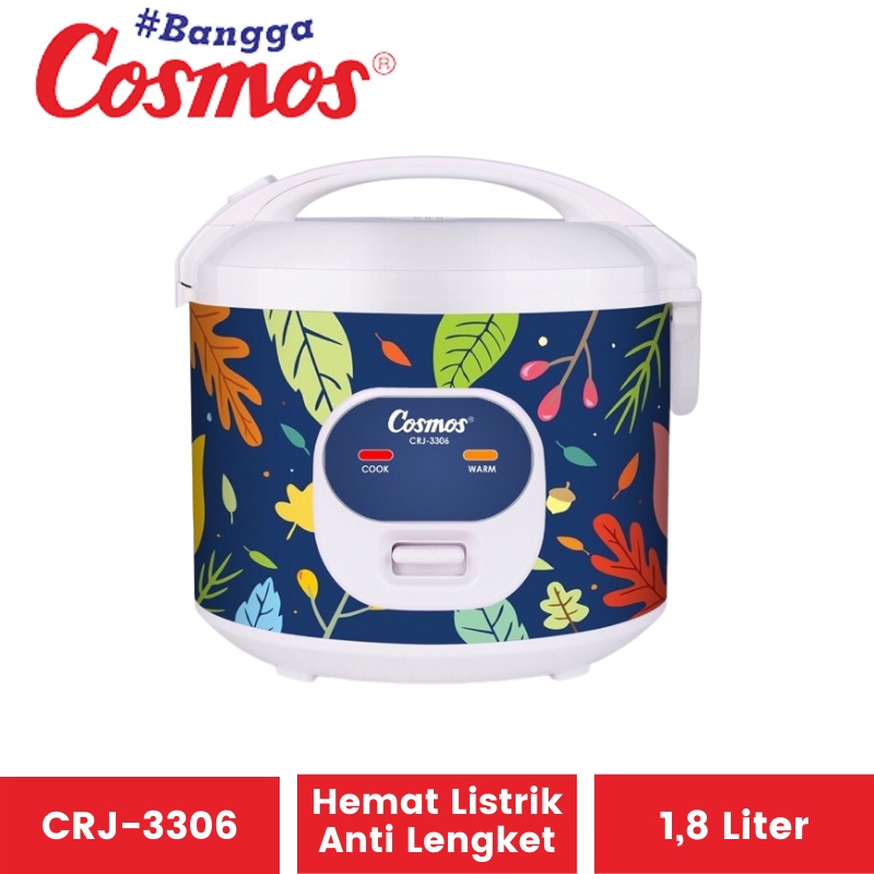 Magic Com Cosmos CRJ-3306 Garansi Resmi | Penghangat Penanak Nasi Rice Cooker Magikom CRJ 3306 323s Magicom Magickom Mejikom