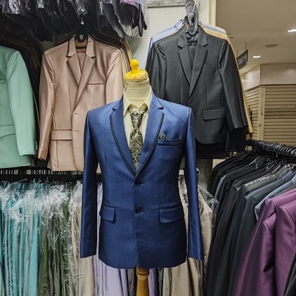 Jas Navy Biru navy Dongker Jas Wedding Jas Formal WOLL Jas Pria Setelan Jas