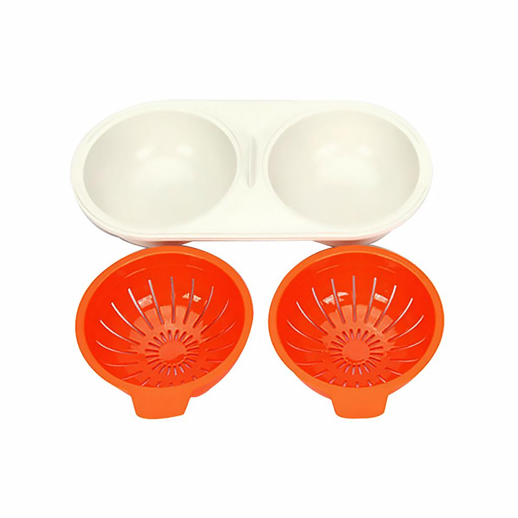 Egg Poacher Pan Fast Release Poaching Non-stick Cetakan Boiler Steamer 2-Cups Breakfast Maker Cooker Peralatan Masak Panci Peralatan