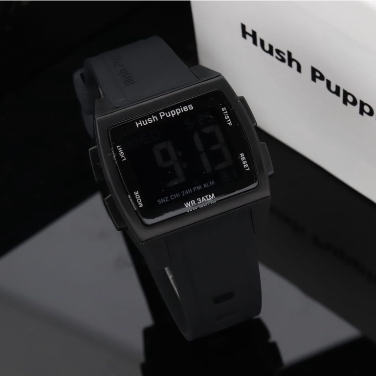 BISA COD✅Jam tangan pria wanita Digital Strap Karet tahan air Hush puppies