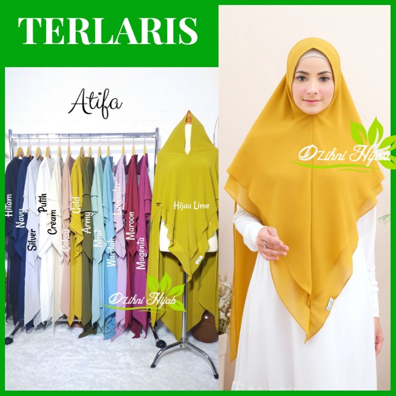 Khimar Syari Premium 2 Layer Jumbo Ceruty Kerudung Syari Jumbo Ceruty Hijab 2 Layer Jilbab Syari Khi
