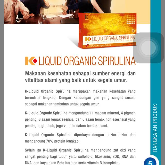 K Liquid Organic Spirulina Shopee Indonesia