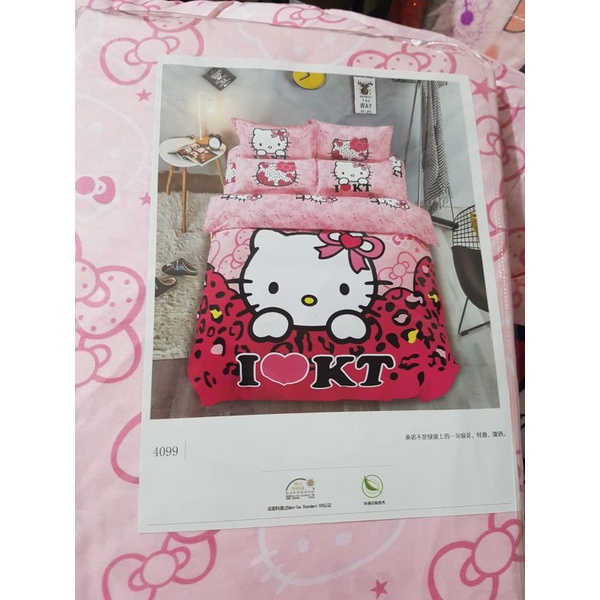 sprei dan bedcover hello kitty 180x200 6kaki
