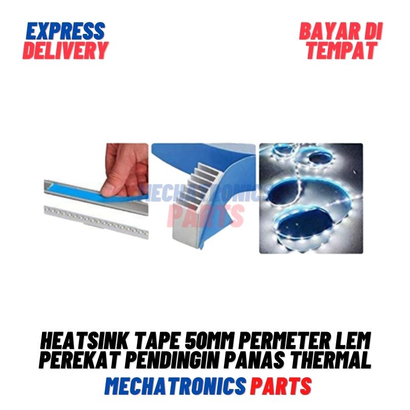 Heatsink Tape 50mm Permeter Lem Perekat Pendingin Panas Thermal Conductive
